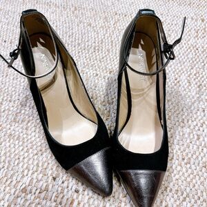 Nine West Black and Metallic Heels